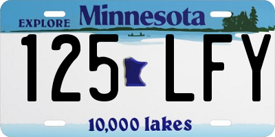 MN license plate 125LFY