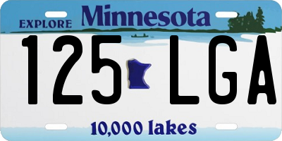 MN license plate 125LGA