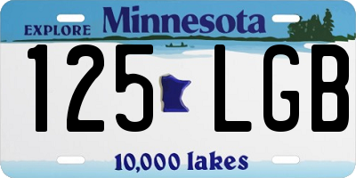 MN license plate 125LGB