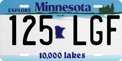 MN license plate 125LGF
