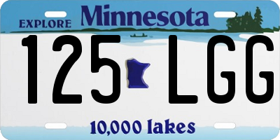 MN license plate 125LGG