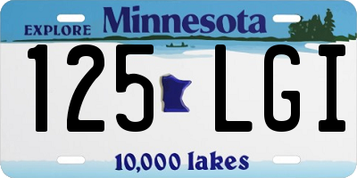 MN license plate 125LGI