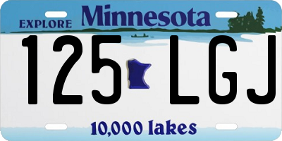 MN license plate 125LGJ