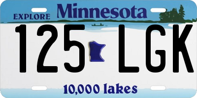 MN license plate 125LGK