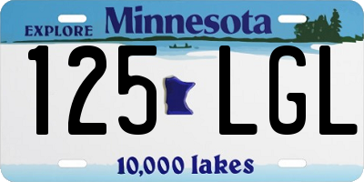 MN license plate 125LGL