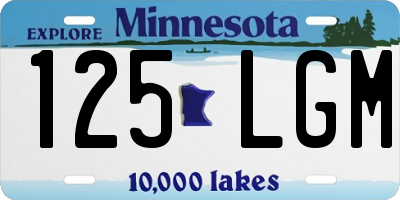 MN license plate 125LGM