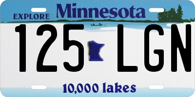 MN license plate 125LGN
