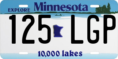 MN license plate 125LGP