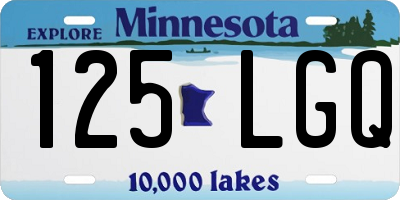 MN license plate 125LGQ