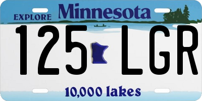 MN license plate 125LGR