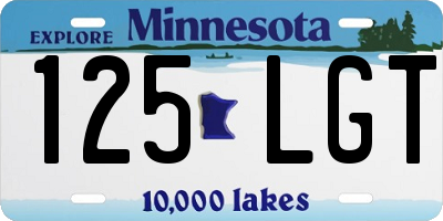 MN license plate 125LGT