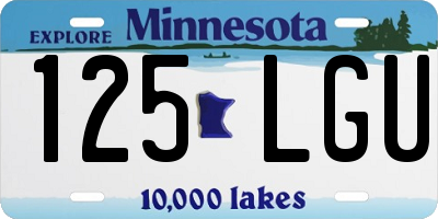MN license plate 125LGU