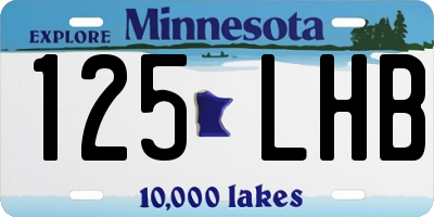 MN license plate 125LHB