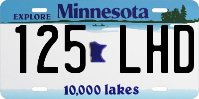 MN license plate 125LHD