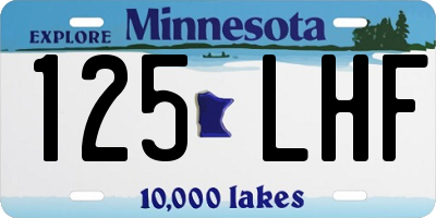 MN license plate 125LHF