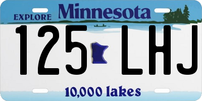 MN license plate 125LHJ