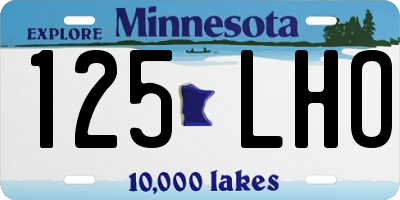 MN license plate 125LHO