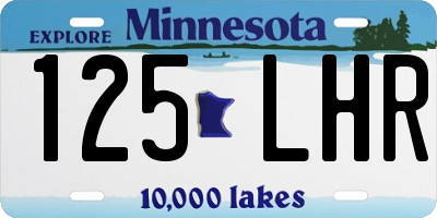 MN license plate 125LHR