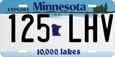 MN license plate 125LHV