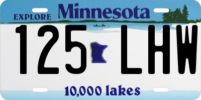 MN license plate 125LHW