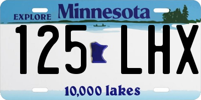MN license plate 125LHX