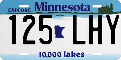 MN license plate 125LHY