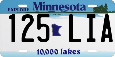 MN license plate 125LIA