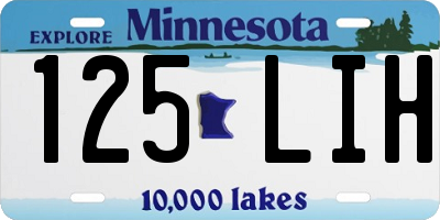 MN license plate 125LIH