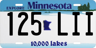 MN license plate 125LII