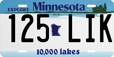 MN license plate 125LIK