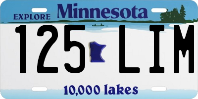 MN license plate 125LIM
