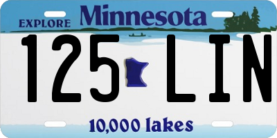 MN license plate 125LIN