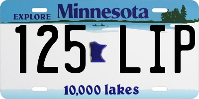 MN license plate 125LIP