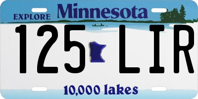MN license plate 125LIR