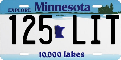 MN license plate 125LIT