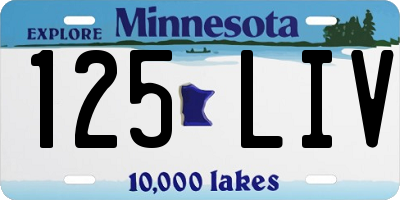 MN license plate 125LIV