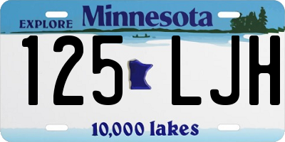 MN license plate 125LJH