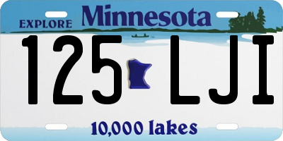 MN license plate 125LJI