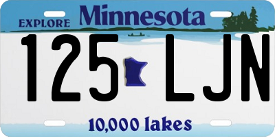 MN license plate 125LJN