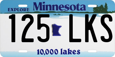 MN license plate 125LKS