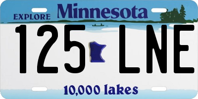 MN license plate 125LNE