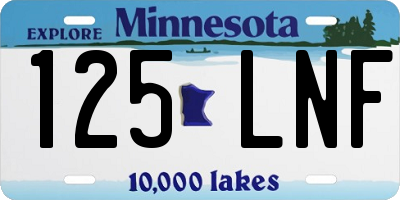 MN license plate 125LNF