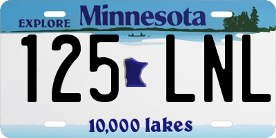 MN license plate 125LNL