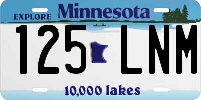 MN license plate 125LNM
