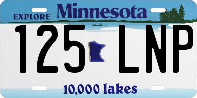 MN license plate 125LNP