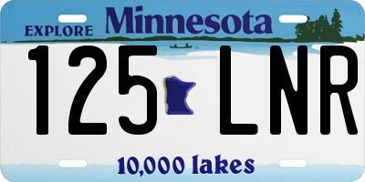 MN license plate 125LNR