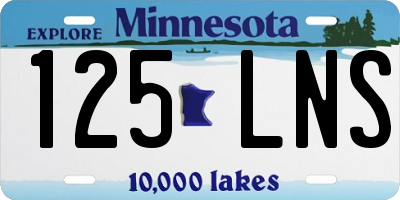 MN license plate 125LNS