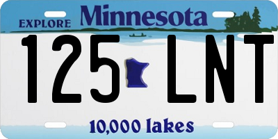 MN license plate 125LNT