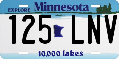 MN license plate 125LNV