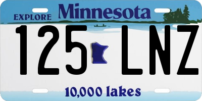 MN license plate 125LNZ